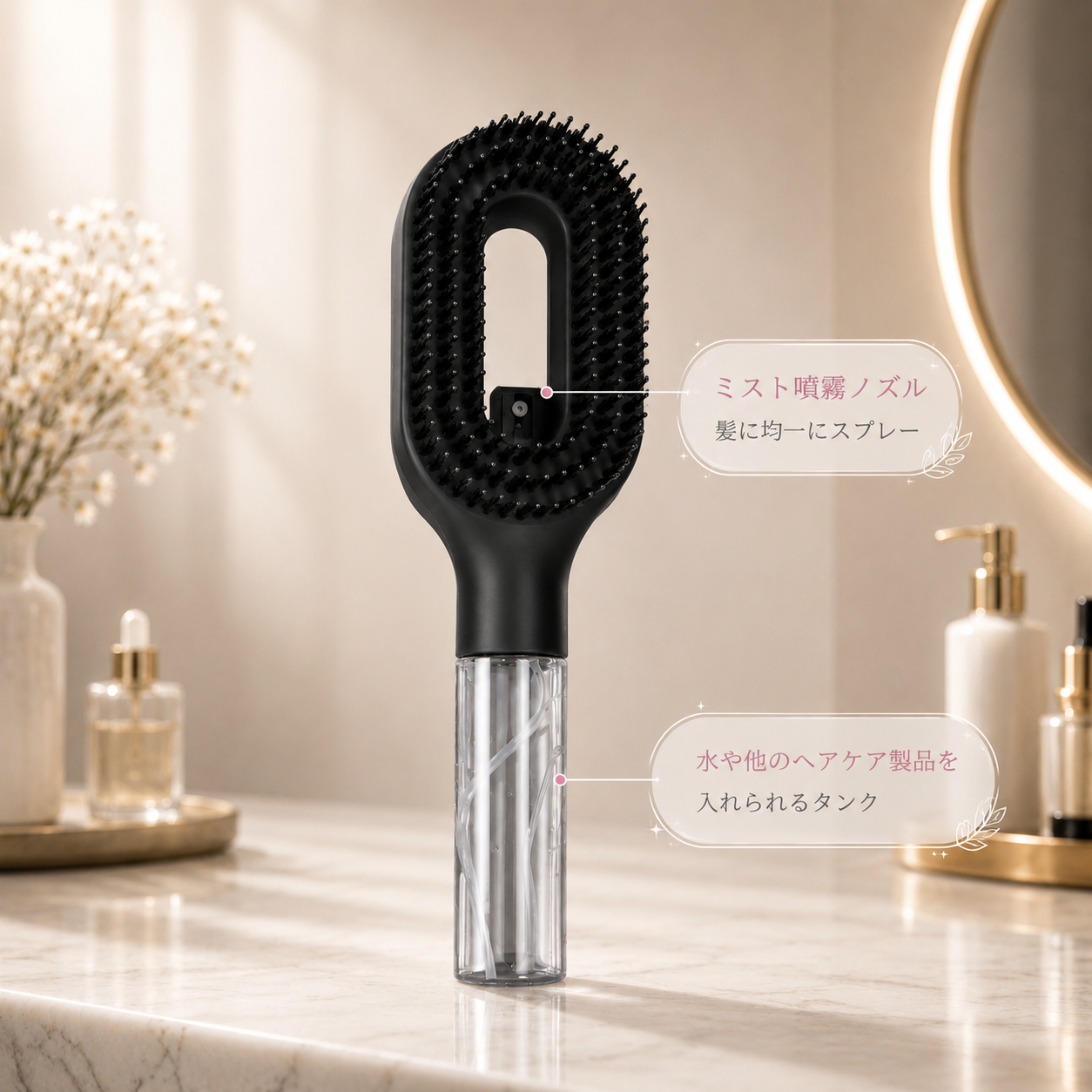 AquaBrush™🎀 とかすだけ。3分で美しい髪へ。